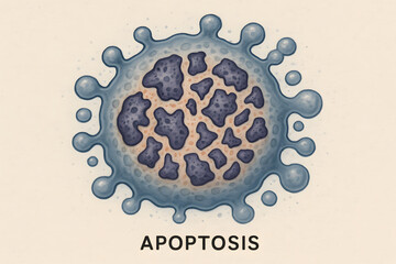 Cellular Apoptosis Illustration: A visually striking illustration showcases the complex process of cellular apoptosis. The detailed artwork captures the essence of programmed cell death.