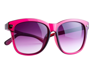 Stylish Oversized Pink Glass Sunglasses with Retro Vibe – Isolated PNG