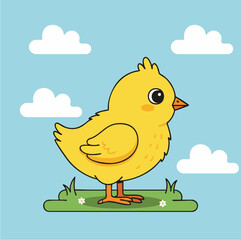 easter greeting card with chicken