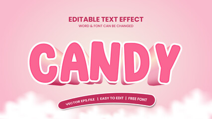 Candy text effect editable sugar and sweet text style