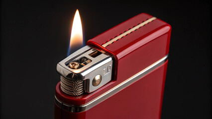 red lighter on black