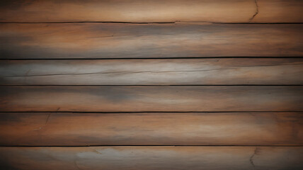 Fototapeta premium Rustic wooden planks, warm brown tones. 