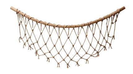 A minimal display of cargo net, white background --ar 16:9