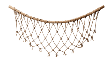 A minimal display of cargo net, white background --ar 16:9