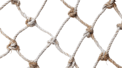 A minimal display of cargo net, white background --ar 16:9