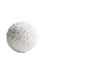 A minimal display of decoration ball, white background --ar 16:9