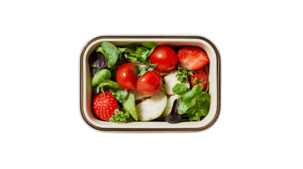 A single bento box, white background --ar 16:9