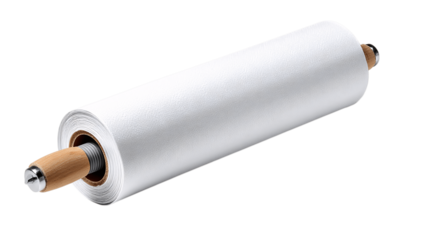 A standalone fabric roller, white background --ar 16:9