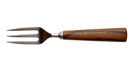A studio shot of carving fork, white background --ar 16:9