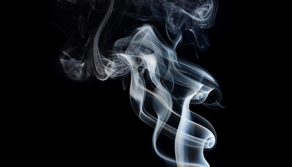 isolated black background enhances the beauty of the smoke