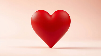 A passionate red heart, the ultimate symbol of love, sits on a rustic wooden background, a perfect illustration for Valentine's Day