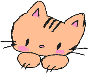 귀여운 고양이 캐릭터 손그림 일러스트
