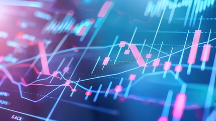 Business Exchange Financial Growth: Digital Chart Indicators Dashboard