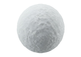 Isolated Realistic Snowball Ready for Winter Fun