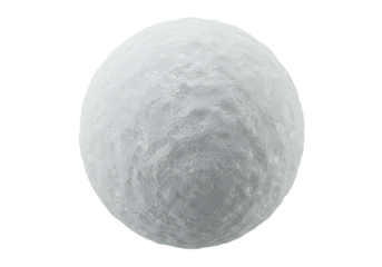 Isolated Realistic Snowball Ready for Winter Fun