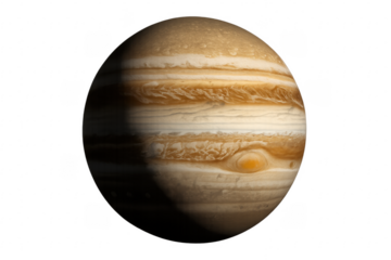 Jupiter's Majestic Bands on Transparent Background