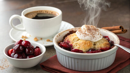 cup of coffee and cookies