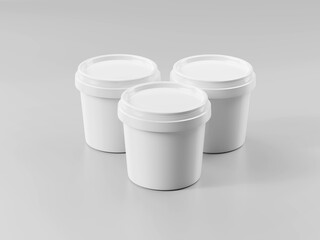 Ice Cream Jar Packaging Mockup Blank