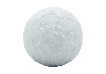 Isolated Textured Snowball Ready for Winter Fun