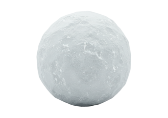 Isolated Textured Snowball Ready for Winter Fun