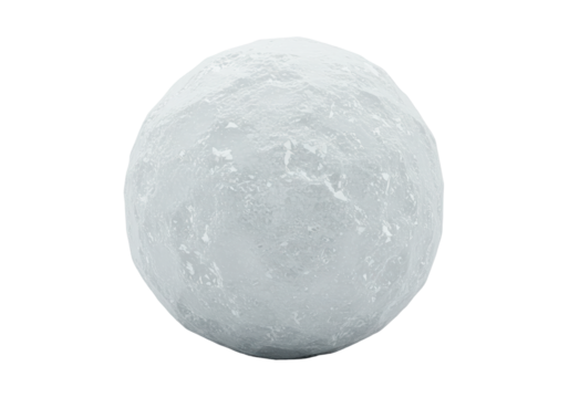 Isolated Textured Snowball Ready for Winter Fun - Powered by Adobe
