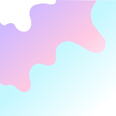 Wavy gradient  light abstract liquid 3d neon, pastel colors empty background, vector wallpaper.