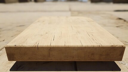 Close-up view of a light-colored wooden plank.