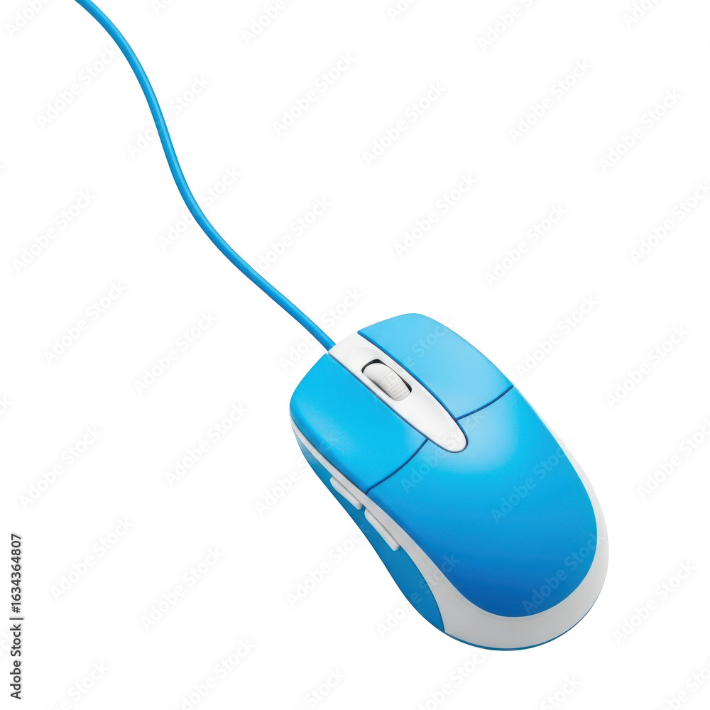 Poster 3d computer mouse isolated on transparent background