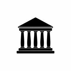 Obraz premium creative details Greek Temple Icon Vector Illustration