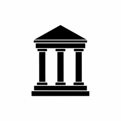 Fototapeta premium creative details Greek Temple Icon Vector Illustration