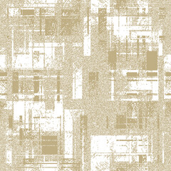 Sacral tribal ethnic motifs geometric vector background. Abstract gypsy geometric shapes sprites tribal motifs clothing fabric textile print traditional design with triangles