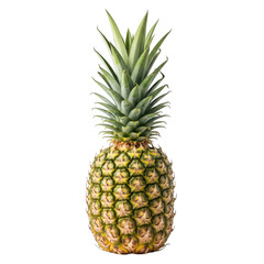 Whole pineapple fruit isolated on transparent background