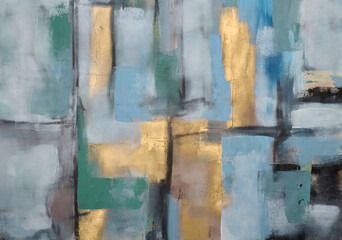 Colorful modern artwork, abstract paint strokes, oil painting on canvas. Acrylic art, artistic texture. Brush daubs and smears grunge background, hand painted pattern