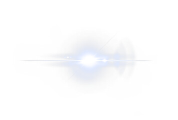 Blue star, glow, flare, neon, light PNG with futuristic blue sparkle and beam. Celebration night PNG on transparent background. Overlay for party, tech, motion, or space-themed vector design.