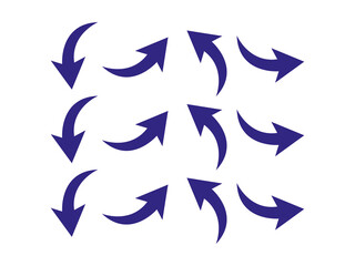 Obraz premium set of curve arrows icon