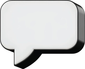 Naklejka premium A 3D speech bubble element.