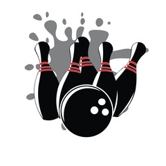 Simple and minimalist bowling ball designs you can use to create posters or logos