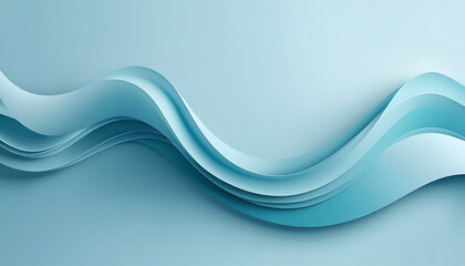 Abstract Blue Wave Pattern on Light Blue Background for Modern Design