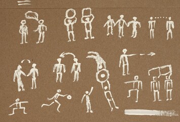 hand painted people, design elements template