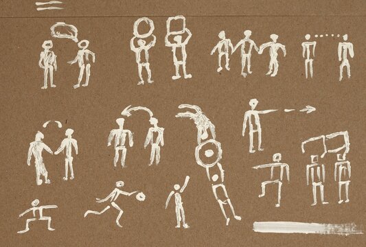 hand painted people, design elements template