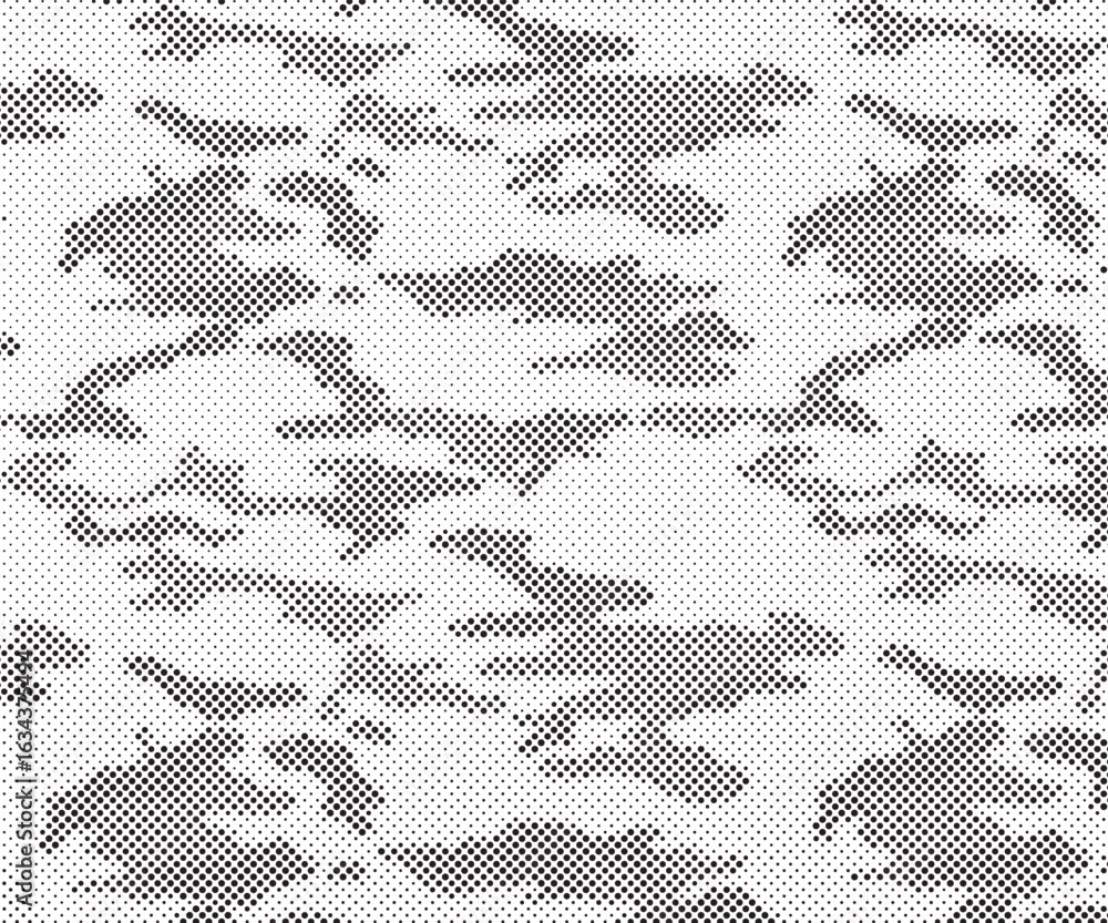 Poster abstract halftone background. military camouflage effect dot seamless pattern texture. dotted backgr