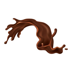 vector illustration of a chocolate splash