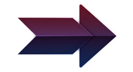 Deep Hues Arrow: 3D Render, Gradient Design