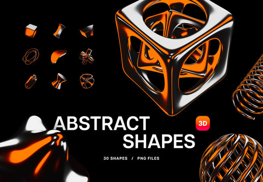 Color Chrome 3D Objects