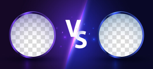 Modern versus background with circle frames and rays effects. Vector illustration