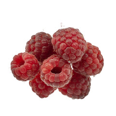  A bunch of raspberries are sitting in water