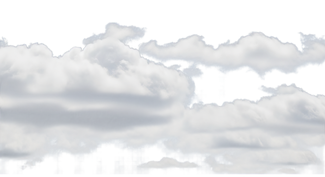 Billowing white clouds drift peacefully across the sky on a day, evoking calm and vastness.