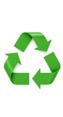 Obraz premium Vibrant Green Recycle Symbol: 3D Render