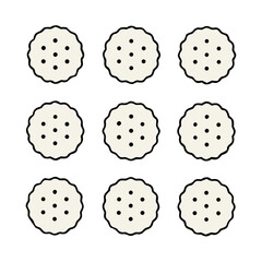 Illustration of crackers isolated on white background