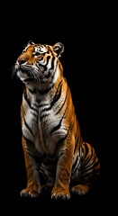 Obraz premium Majestic Tiger: Night's Embrace